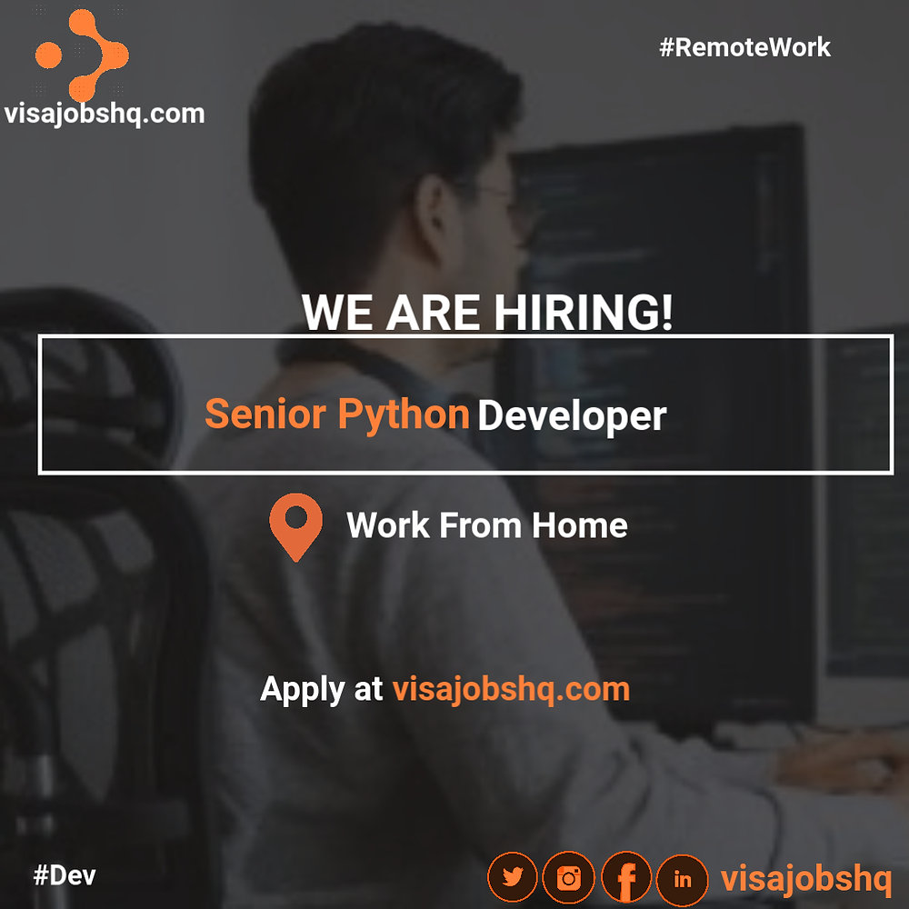 Work Remotely As A Senior Python Developer, Apply Now