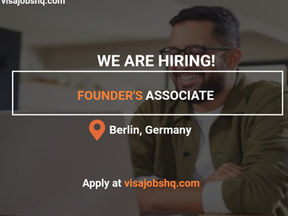Founder's Associate needed in Berlin with visa sponsorship, apply now