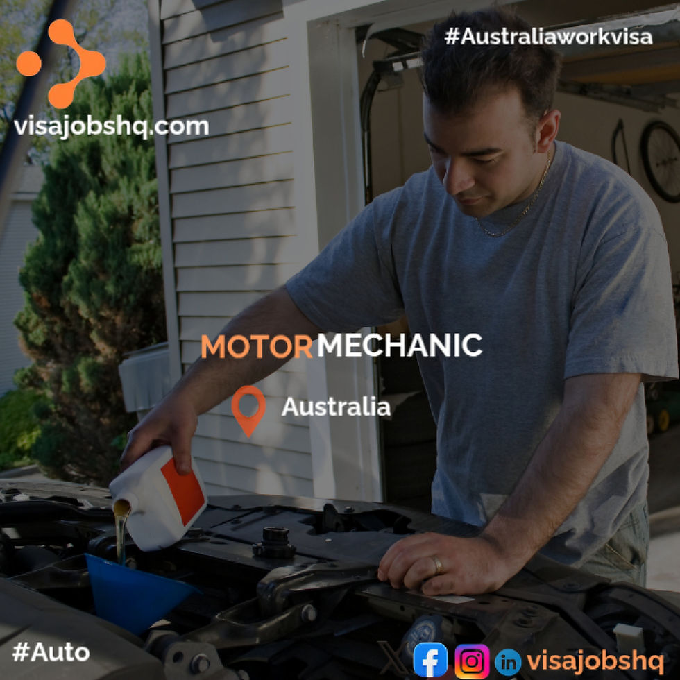 Motor mechanic | 482 Visa Sponsorship in Australia for overseas candidates
