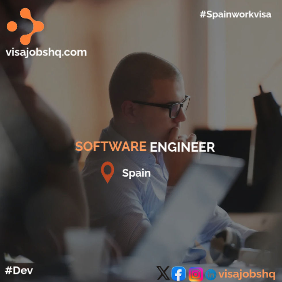 Software Engineer in Spain with relocation and visa sponsorship available