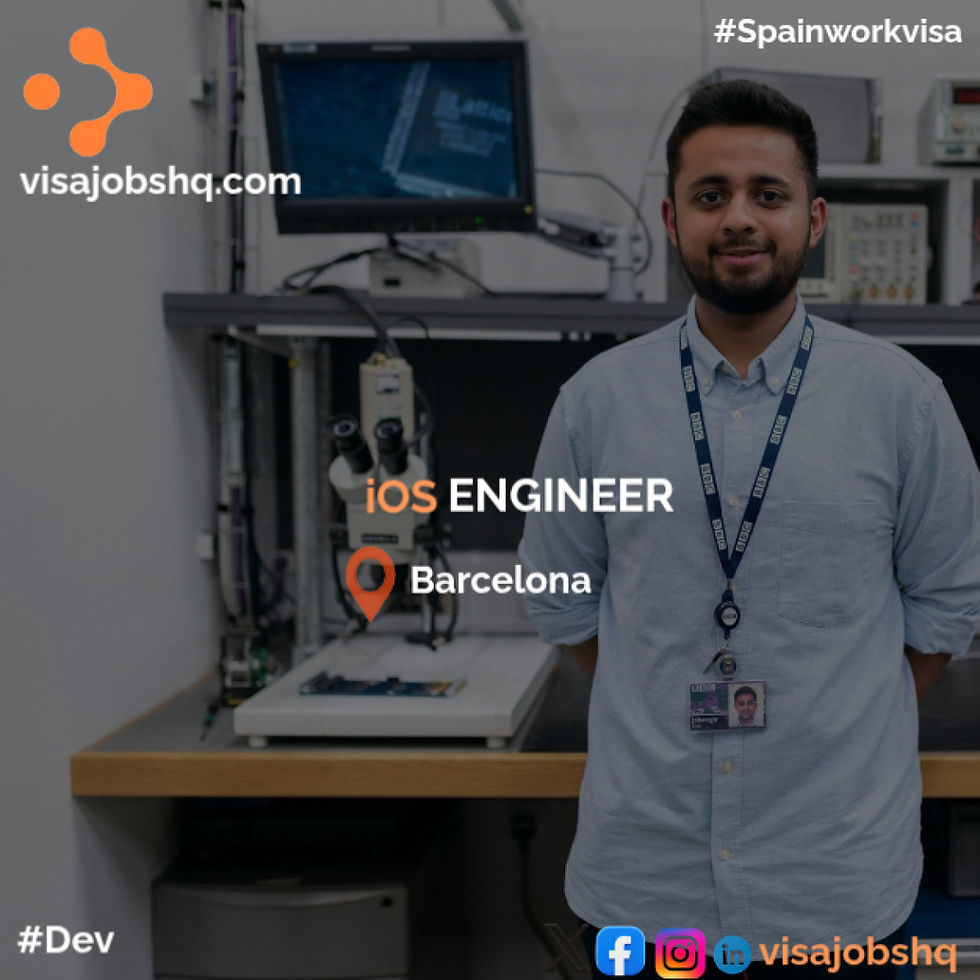 iOS Engineer in Barcelona with visa sponsorship to Spain provided