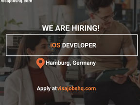 iOS Developer in Hamburg, with visa sponsorship provided to Germany, Apply now