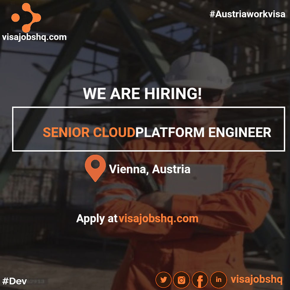 Senior Cloud Platform Engineer needed in Vienna, Austria with visa sponsorship provided