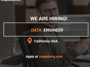 Data Engineer needed in California USA, this position is eligible for visa sponsorship
