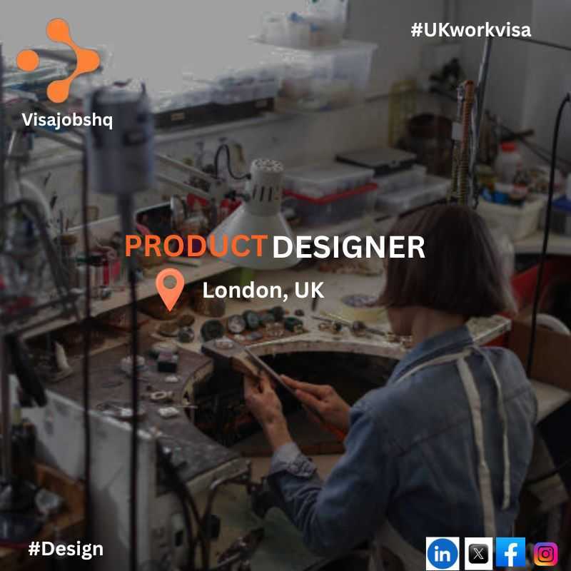 Product Designer in London, Europe with visa sponsorship provided