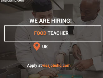 Food Teacher Wanted - Sponsorship Offered - Staffordshire UK