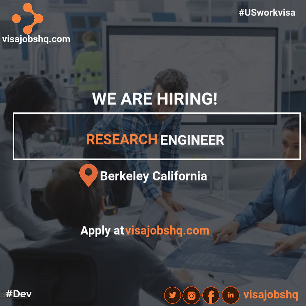 (Senior) Research Engineer/Scientist in Berkeley California, company can sponsor H1B visa cap exemption