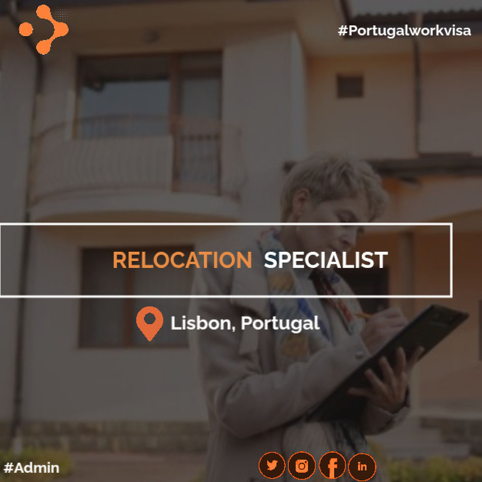 Relocation Specialist in Lisbon Portugal with visa sponsorship provided