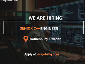 Senior C++ Engineer position in Gothenburg offering Sweden work visa sponsorship