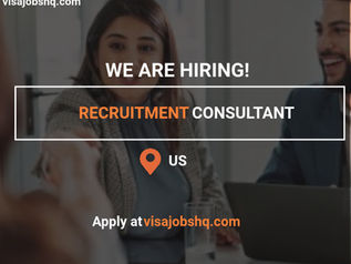 Experienced Recruitment Consultant - Relocate to US with sponsorship, Apply now