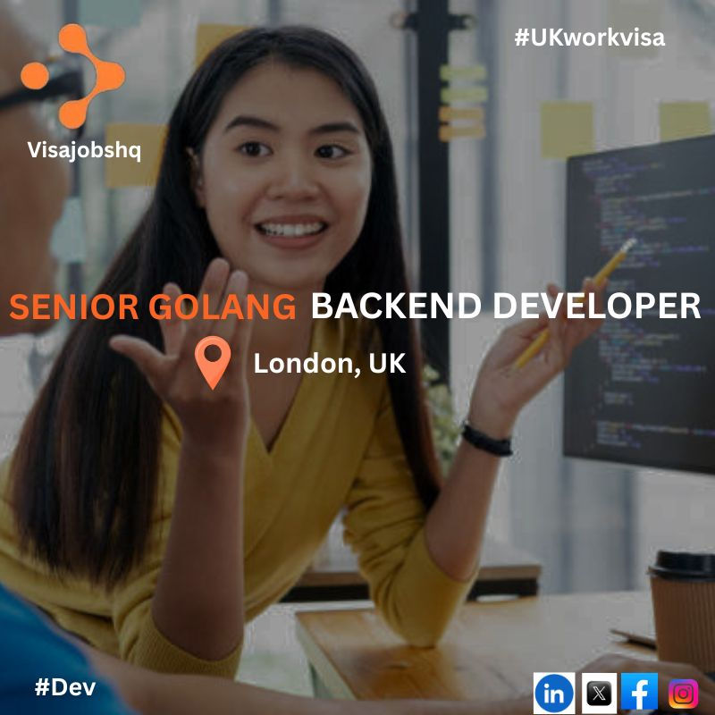 Senior Golang Backend Developer in Utrecht Netherlands with visa sponsorship