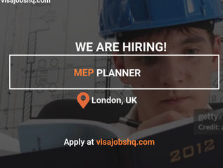 MEP Planner Job in the UK, Sponsorship for visas is available if needed. Apply Now