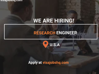 Research Engineer needed in the US, We can sponsor US visas for this role, apply now