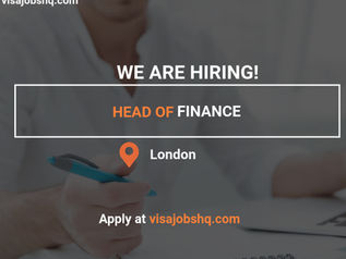 Head of Finance in the UK, with visa sponsorship provided, Apply Now