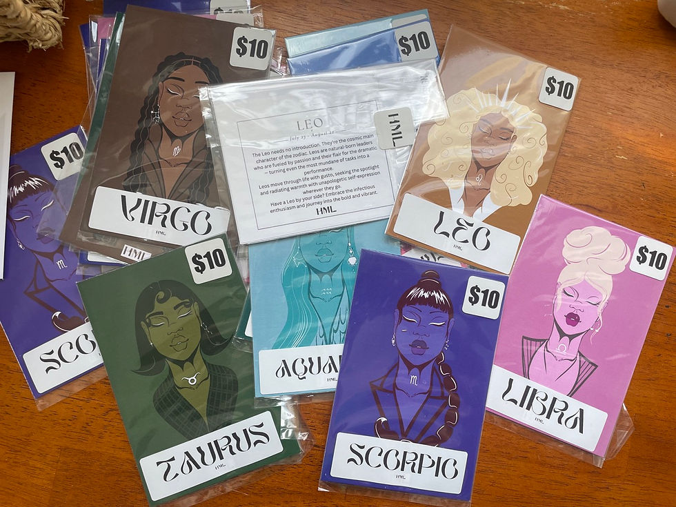 Astrology Cards & Hand Painted Notebooks by HML Design