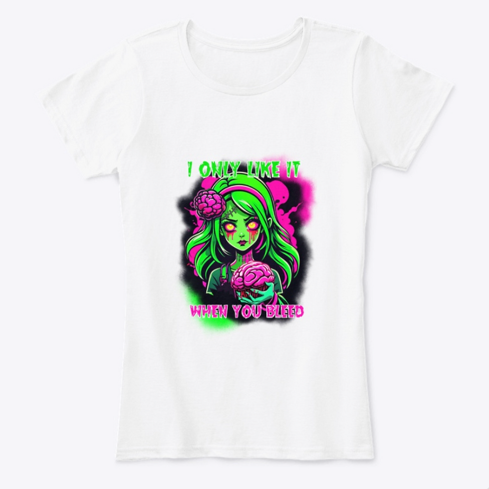 Brains Zombie girl Tee
