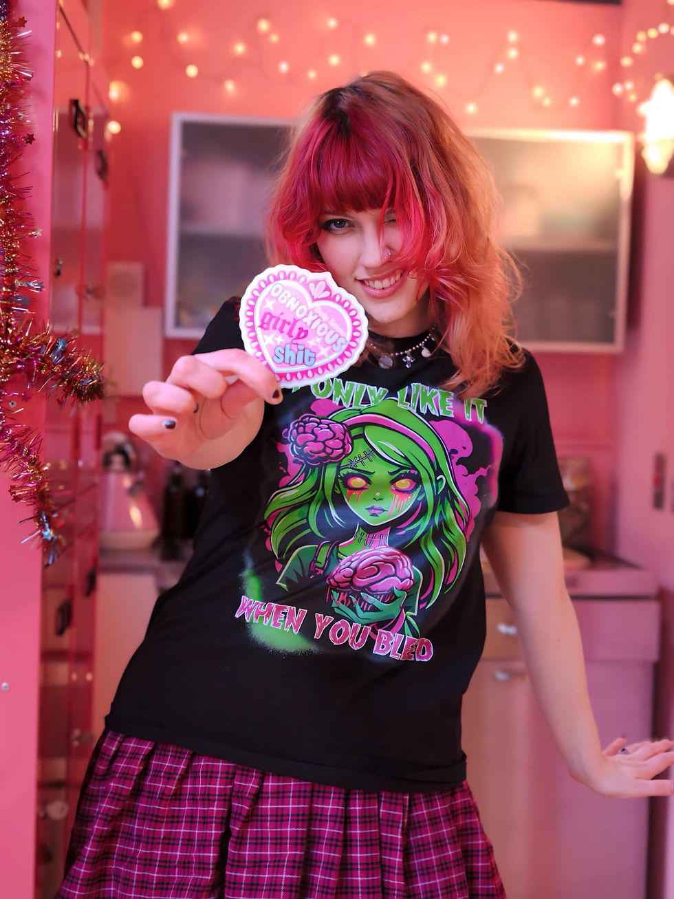Brains Zombie girl Tee