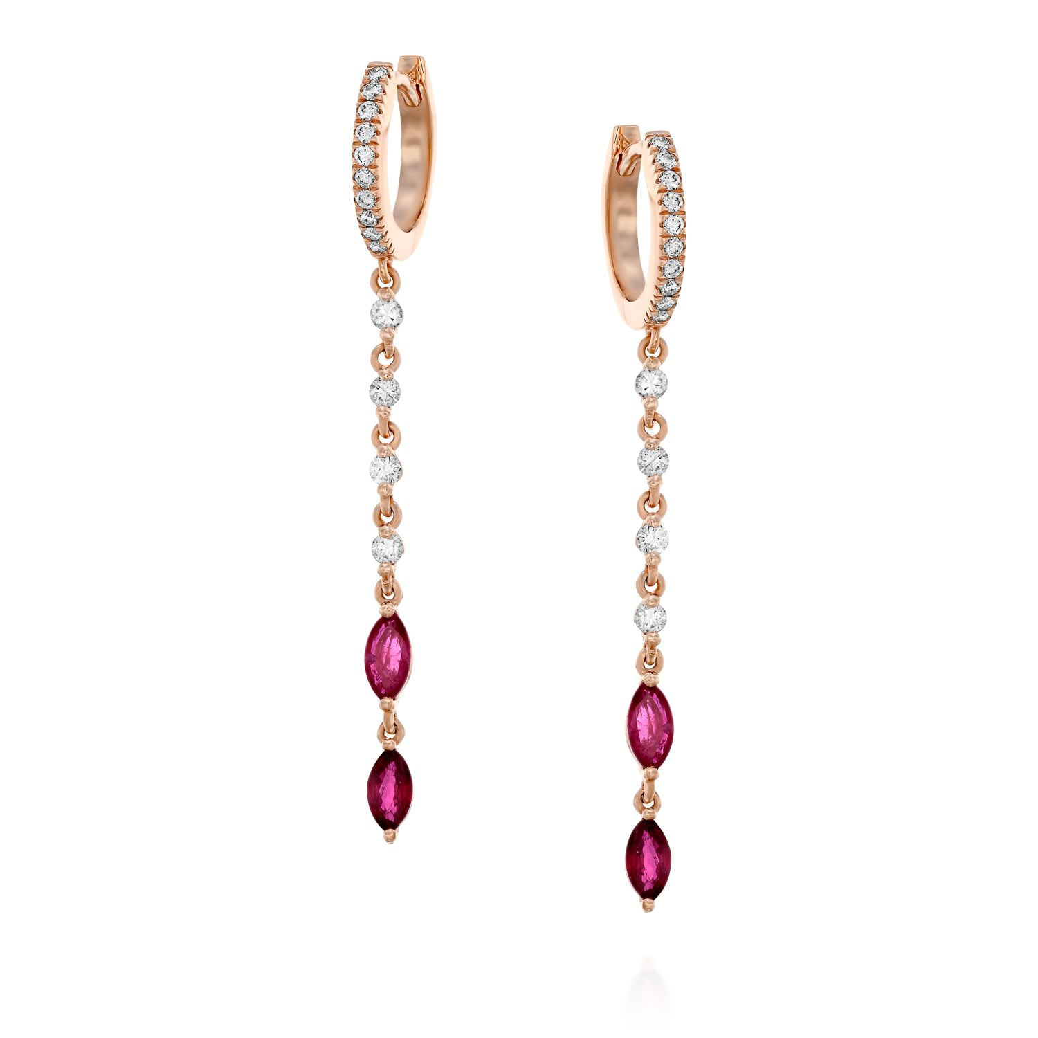 RUBY & DIAMOND DROP EARRINGS