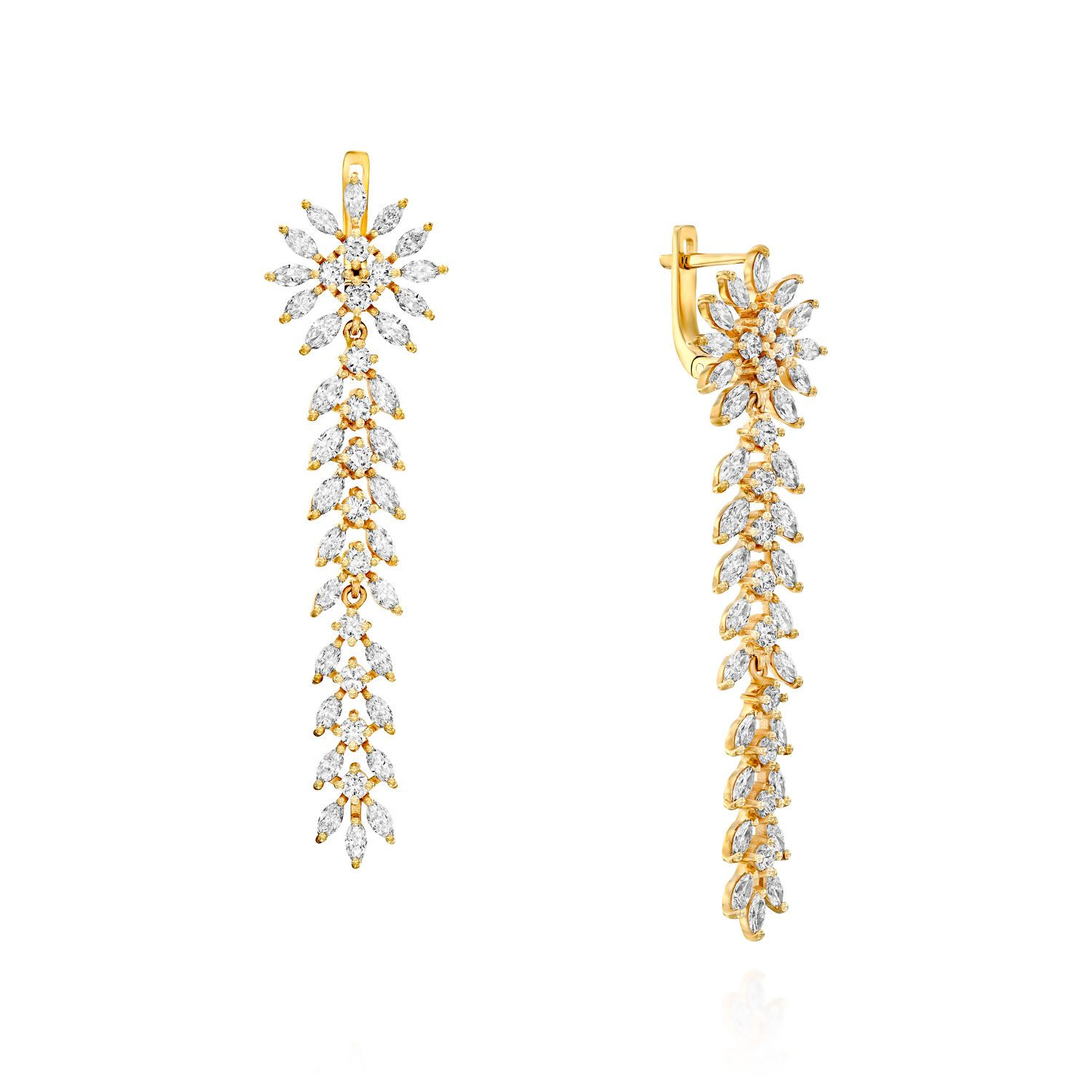 MARQUISE DIAMOND DROP EARRINGS