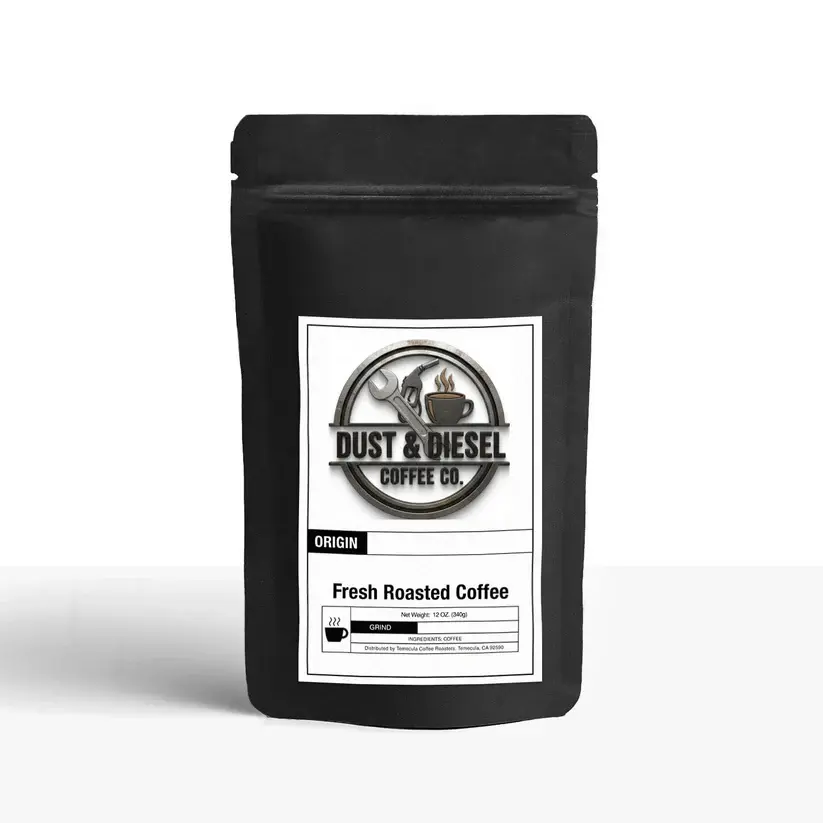 Italian Roast coffee by Dust & Diesel Coffee Co – dark bold roast with rich flavor
