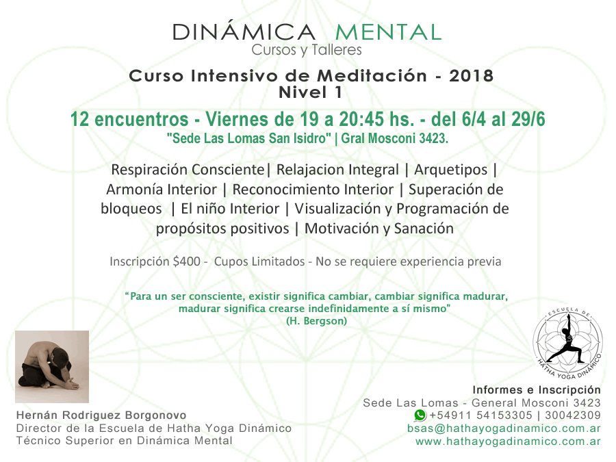 Curso de Meditacion y Dinamica Mental 2018