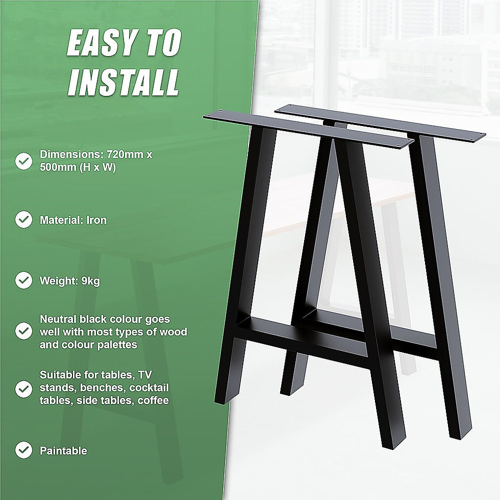 Thumbnail: Rustic Dining Table Legs Steel Industrial Vintage