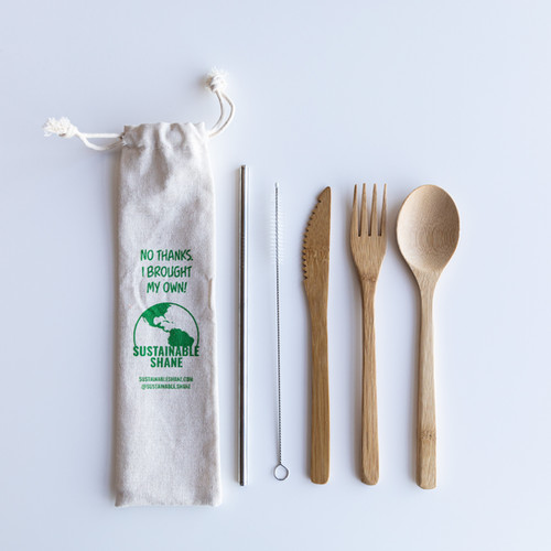 Bamboo Utensil Kit Sustainable Shane