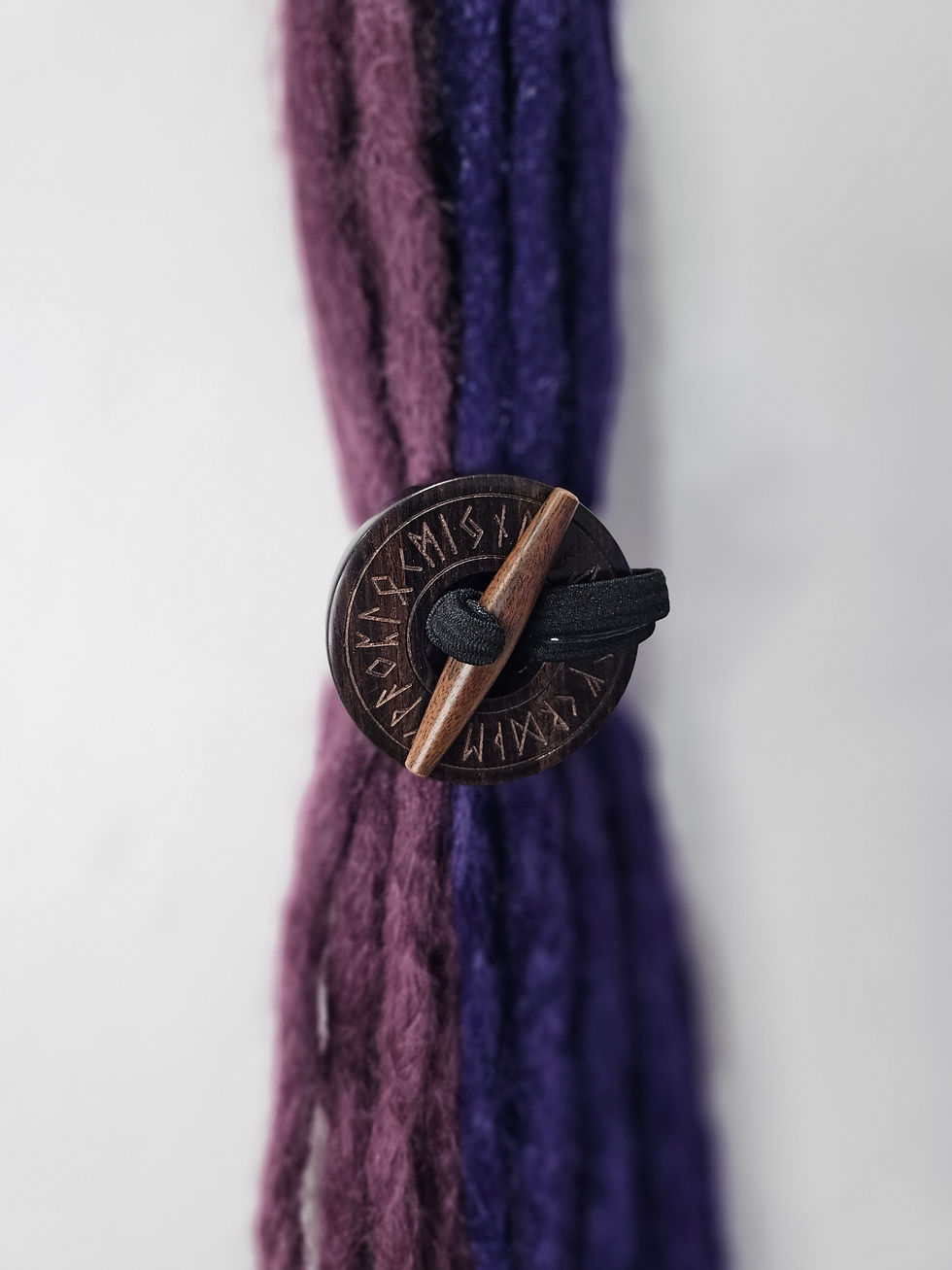 Thumbnail: ToggleLOXX Dread Tie Norse Runes (African Blackwood)