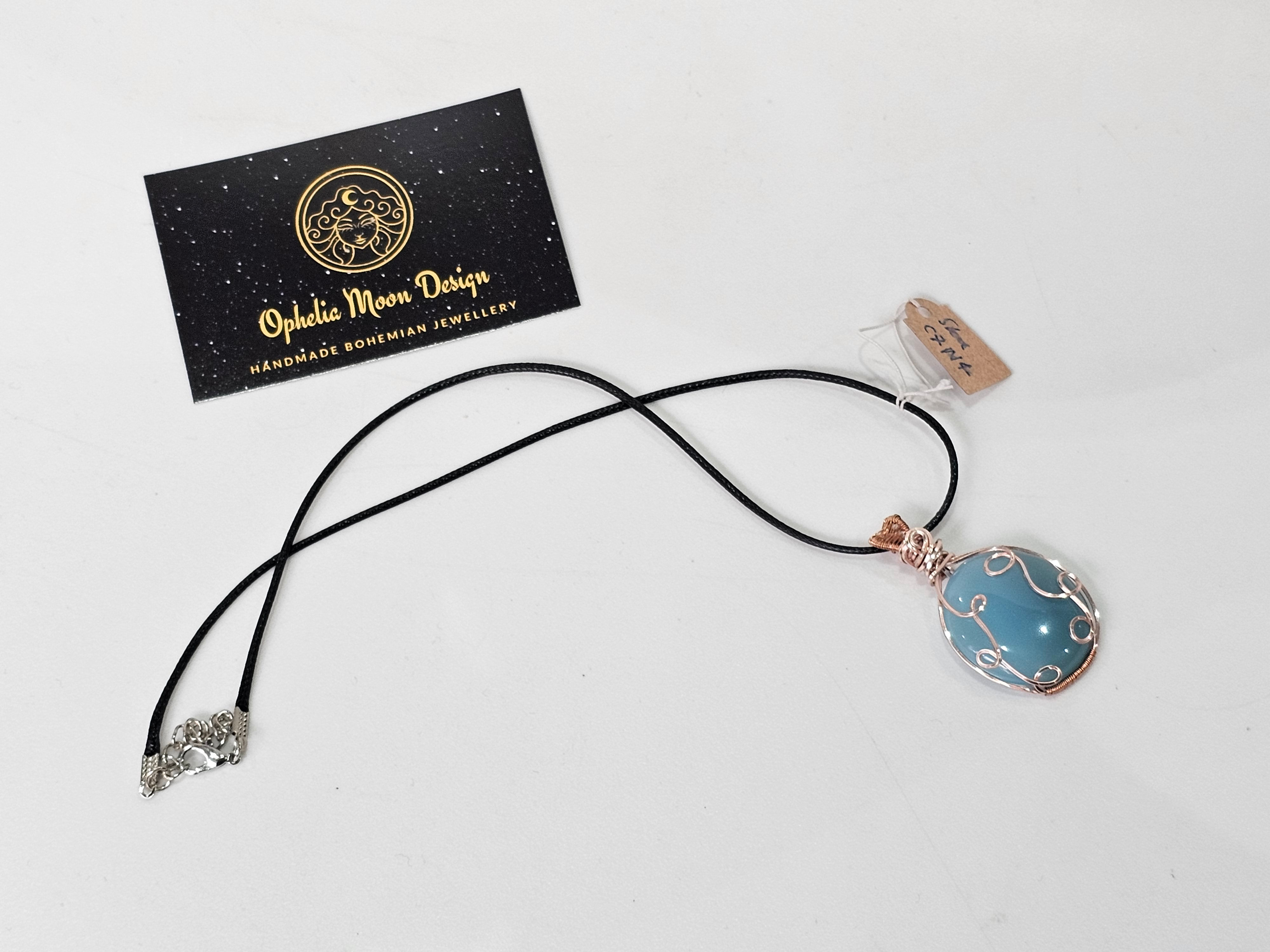 Ophelia Moon Design Wire-wrap Necklace