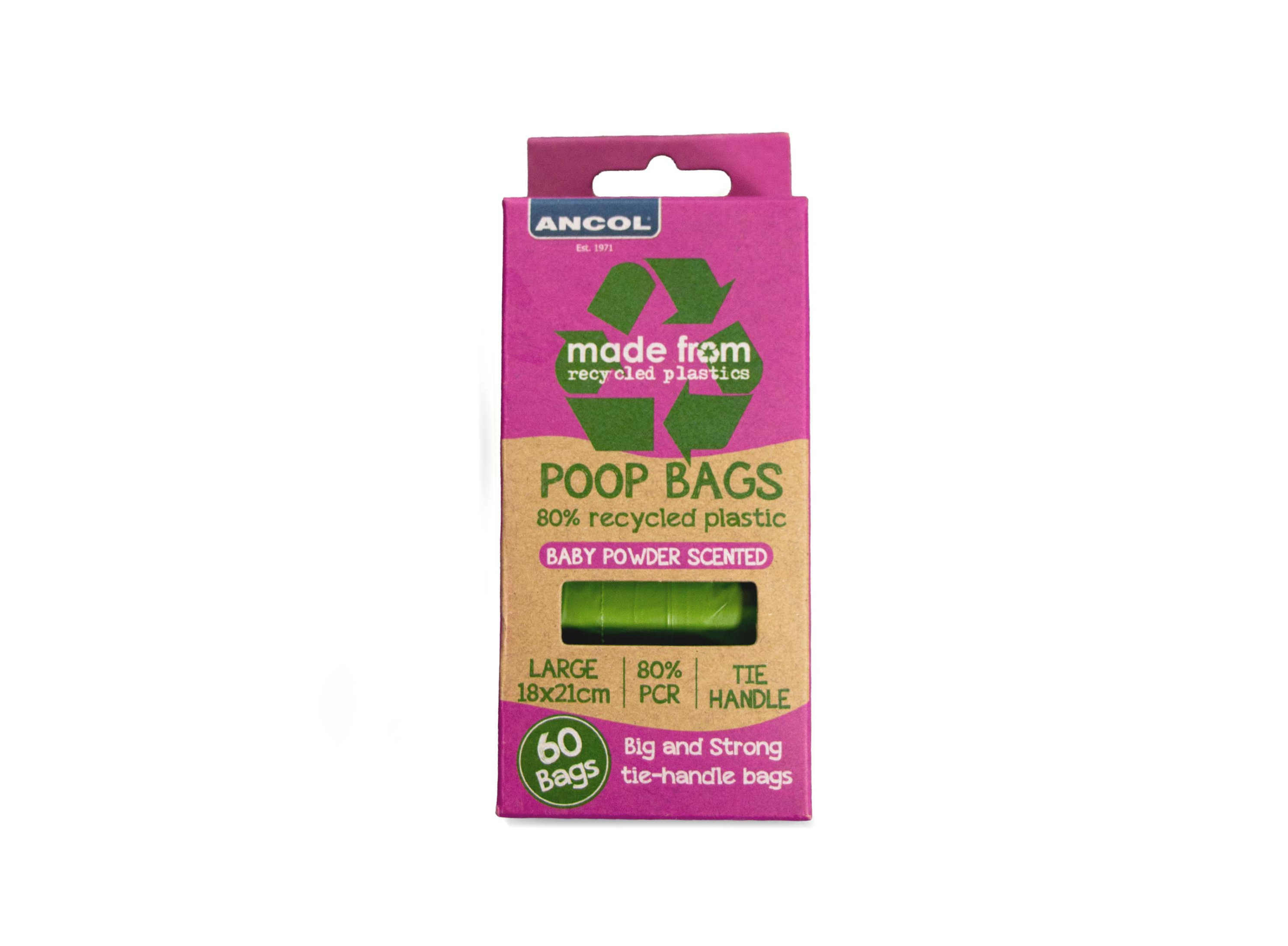 Ancol Made From Scented Poop Bags 4 Refill Pack packaging