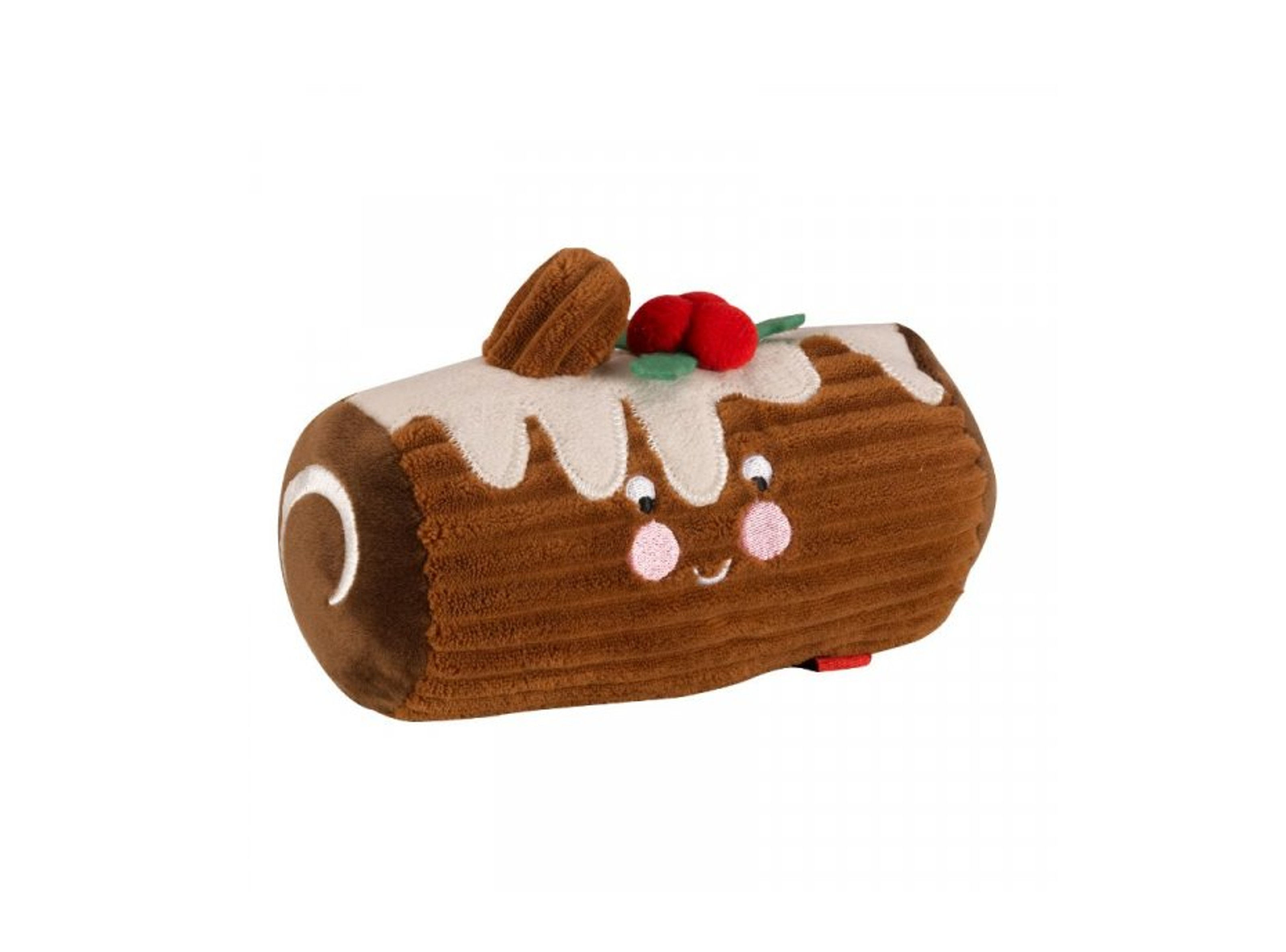 stuffed christmas yule log dog toy puppy toy by zoon