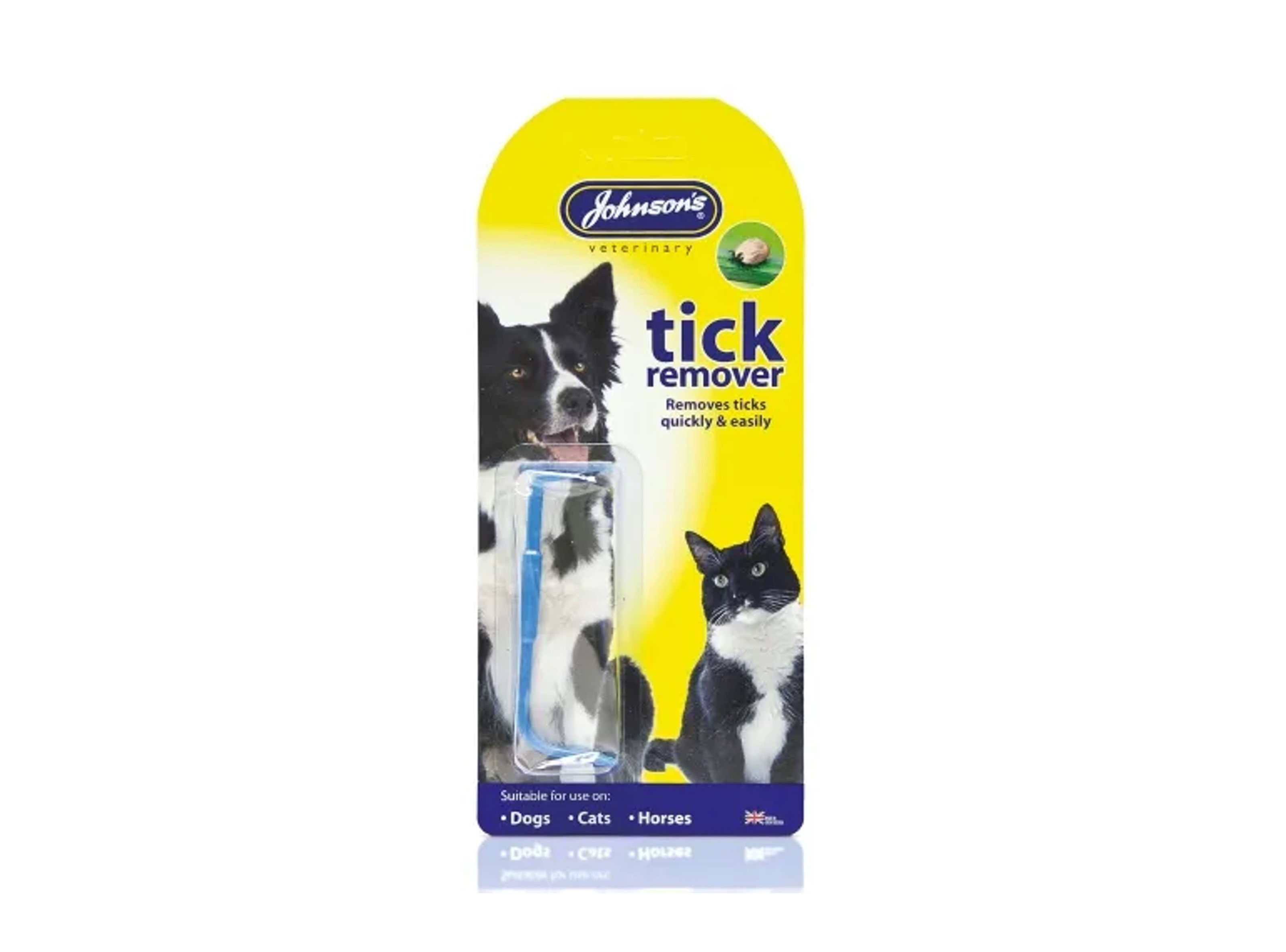 Double ended tick remover for removing ticks from dogs and cats
