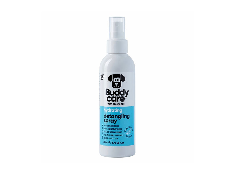 front view of bottle of buddycare dog hydrating detangling spray