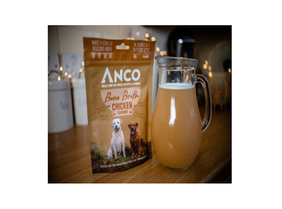 Anco Chicken Bone Broth Powder - 120g for dogs and puppies in resealable bag