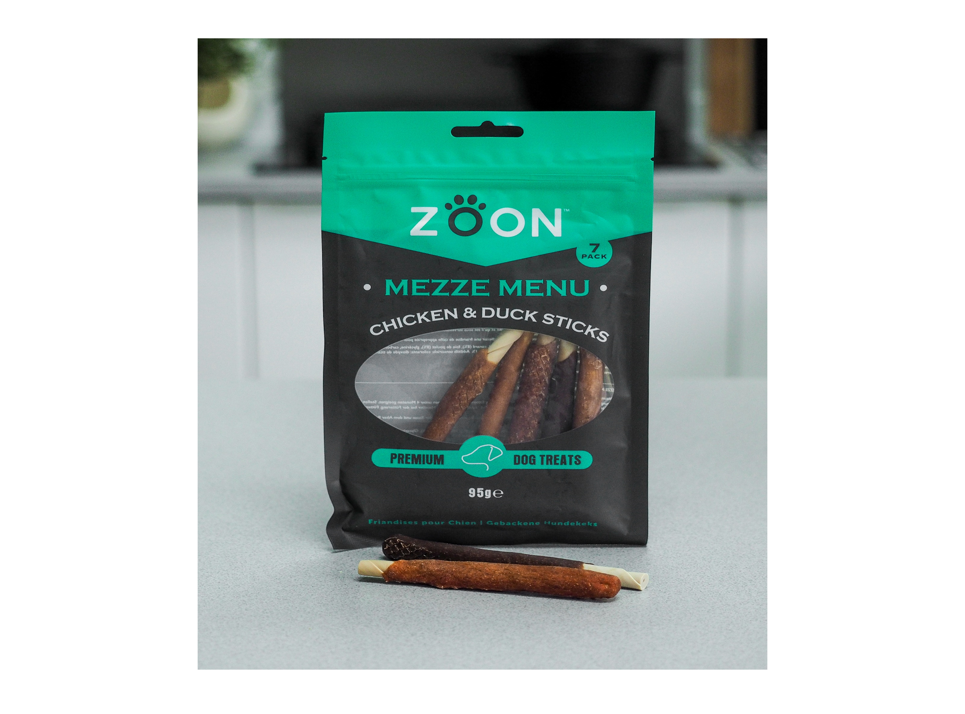 Zoon Mezze Menu Chicken and Duck Sticks 7 pack dog treats puppy treats