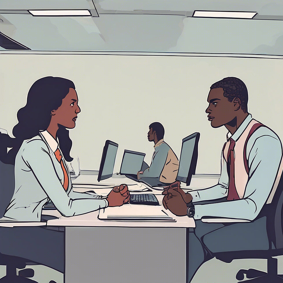 Tense conversation at work