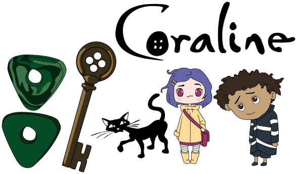 Coraline Bundle x6 - Layered Vector - Digital Files | Lucky Cat