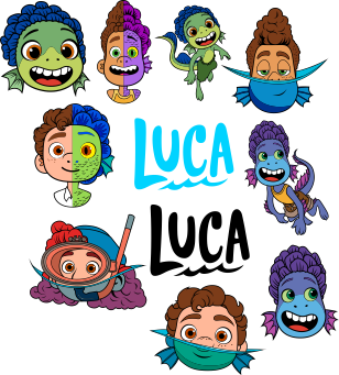 Luca - Disney - Layered Vector - Digital Files | Lucky Cat