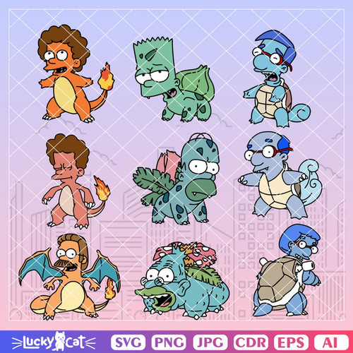 simpsons-pokemon-digital-files-svg-ai-for-cricut-silhouette