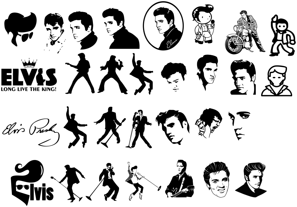 Elvis Presley Bundle - Layered Vector - Digital Files