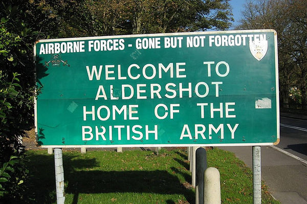 Image of Sign for Aldershot Military Town