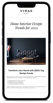 Free guide | 2025 Interior Design Trends Mobile Edition | Viñas Genève