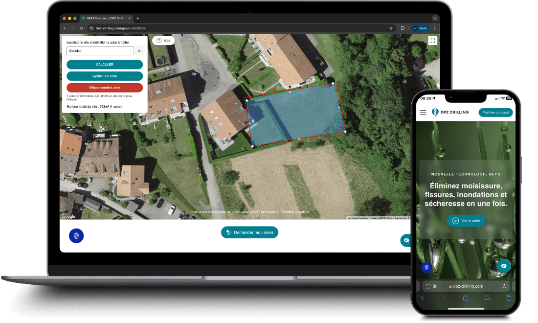 Ordinateur et smartphone avec application de vérification du terrain | DPZ Drilling