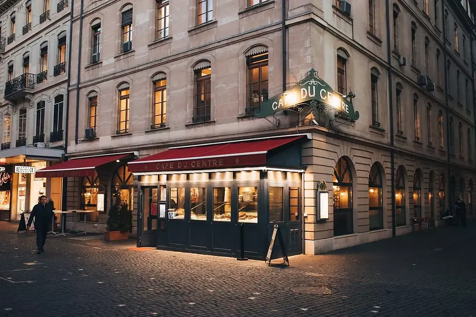 Façade du Café du Centre à Genève