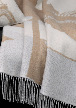 Detail of the Paris edition luxury throw | Vinãs Genève