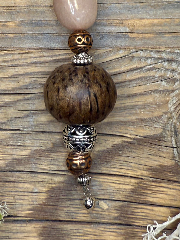 Miniaturbild: Charms Edelstein Anhänger (Mondstein, Palmholz)