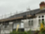 scaffolding on roof