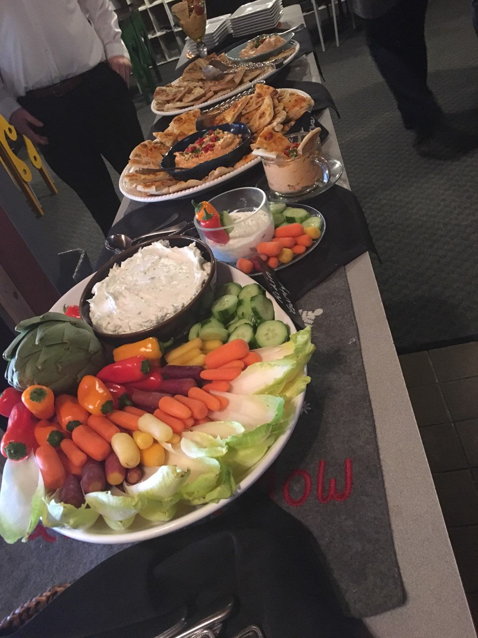 This team building started off simple: veggie trays for the win!