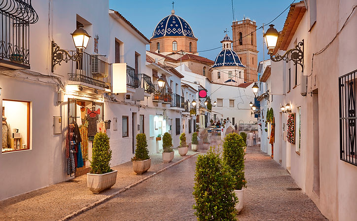 Altea blue church tower
