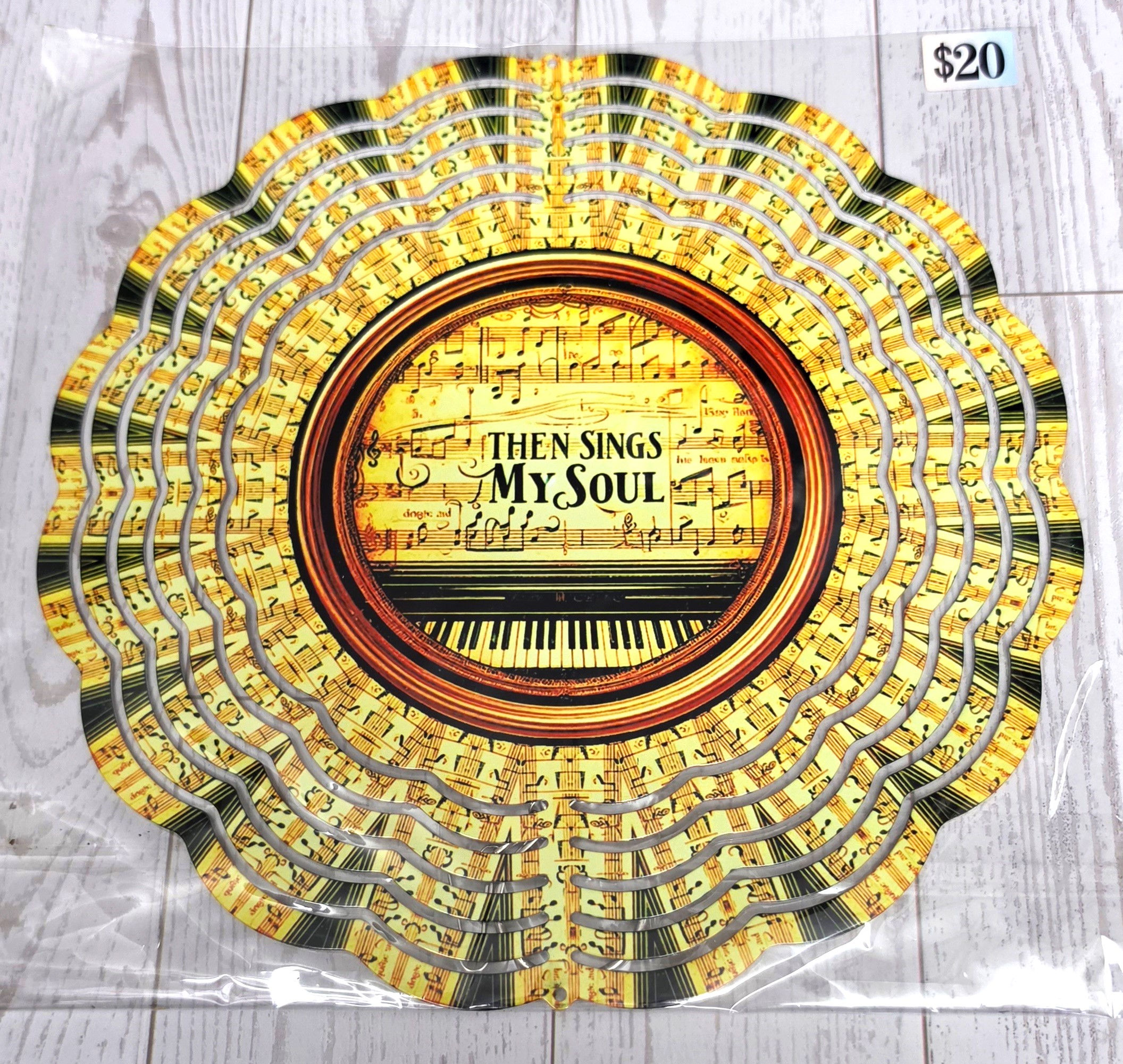 Then Sings My Soul – Piano Sheet Music – 8-Inch Metal Wind Spinner